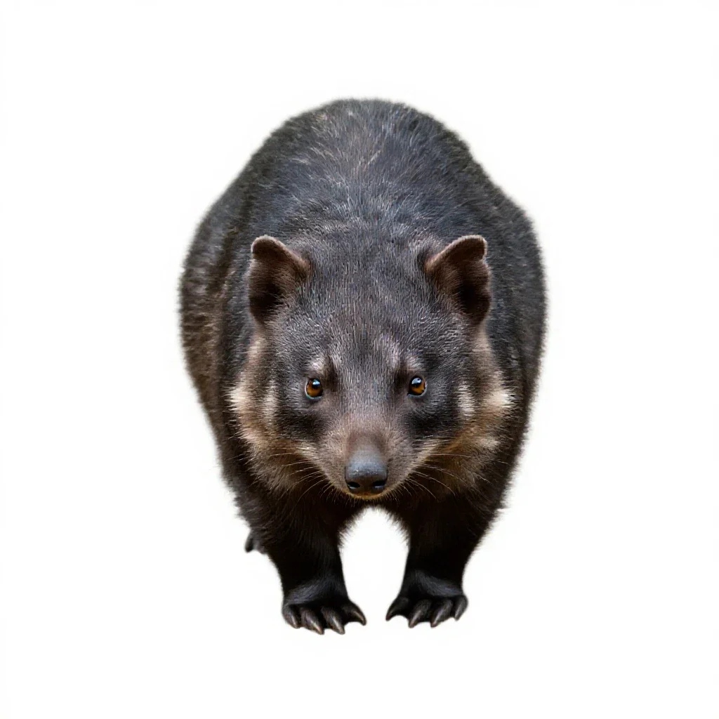 Fossorial mammal isolated on a white background