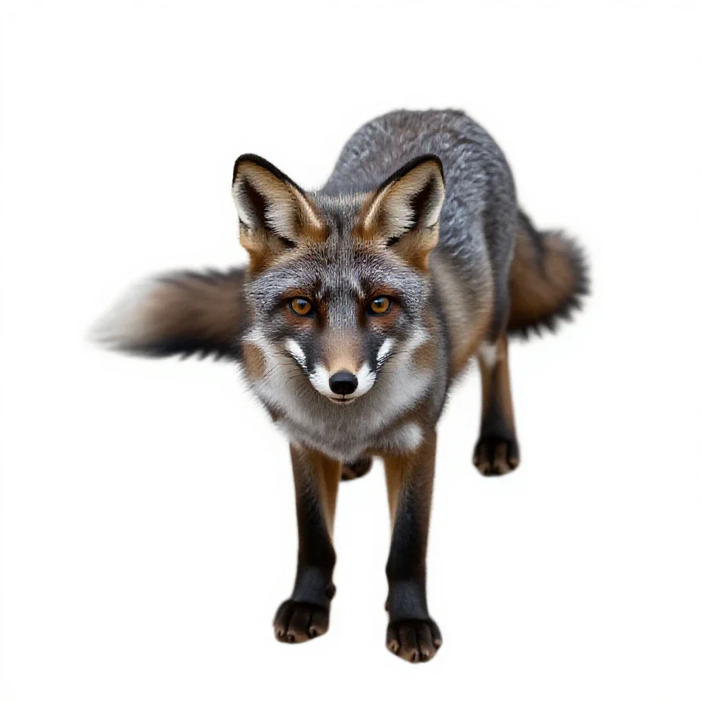 Fox isolated on a white background