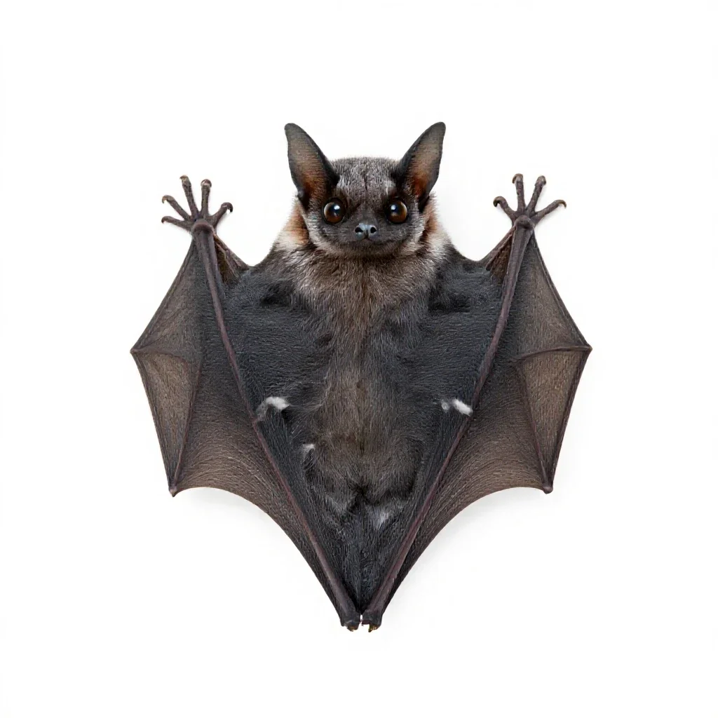 Frosted bat isolated on a white background