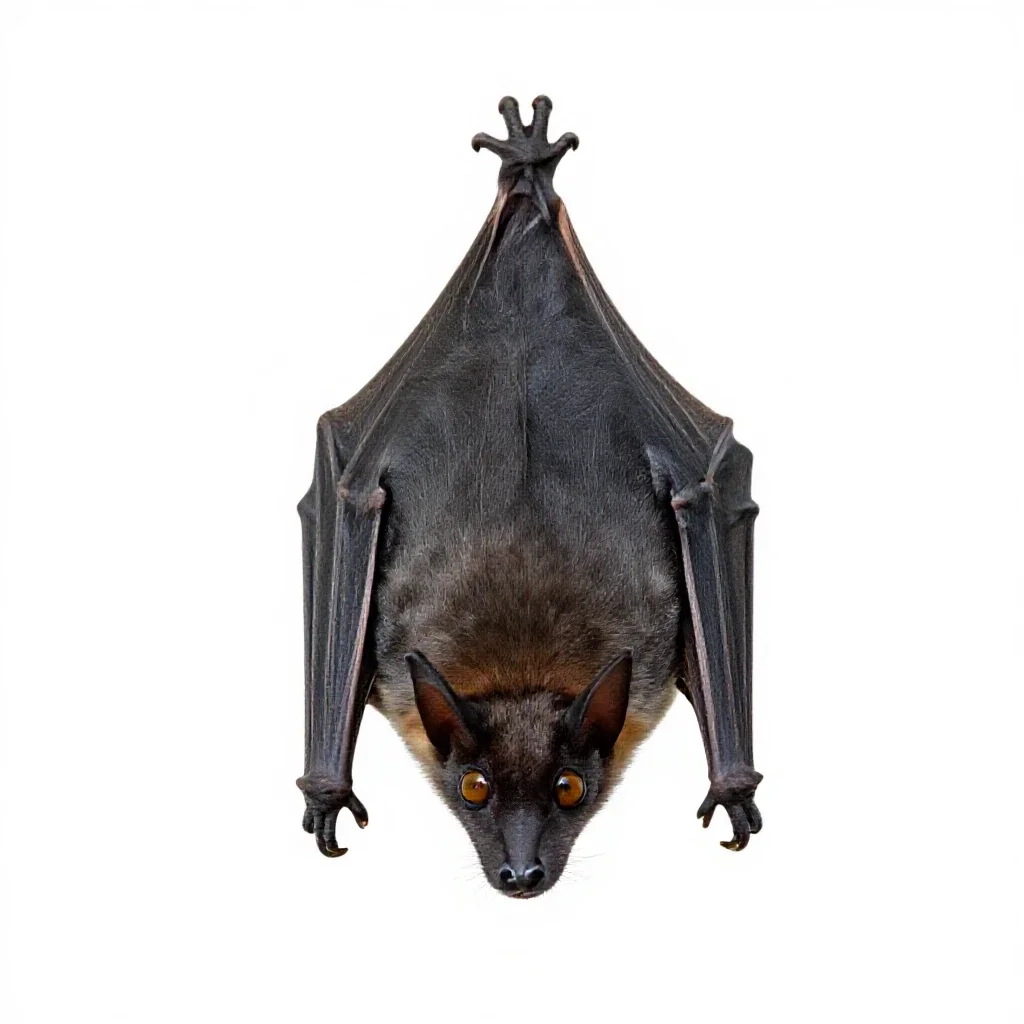 Fruit bat isolated on a white background