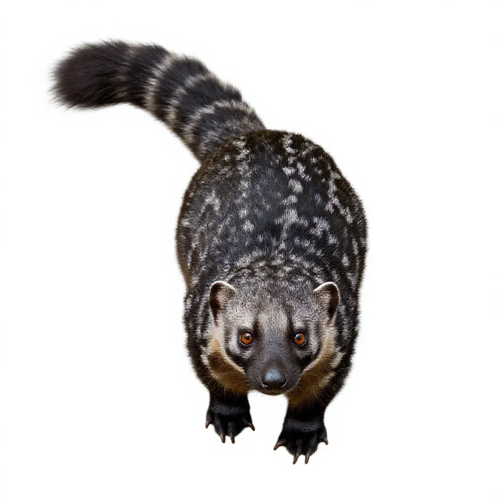 Genet isolated on a white background