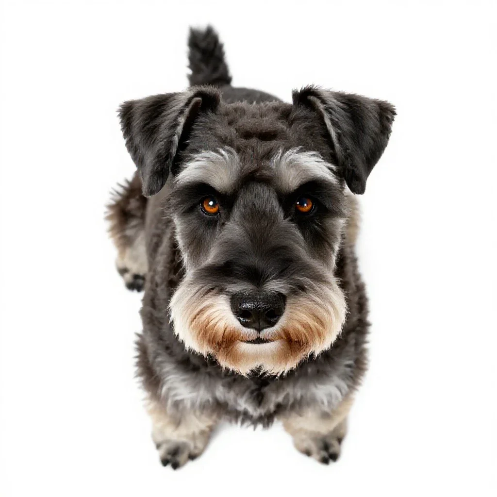 Giant schnauzer isolated on a white background