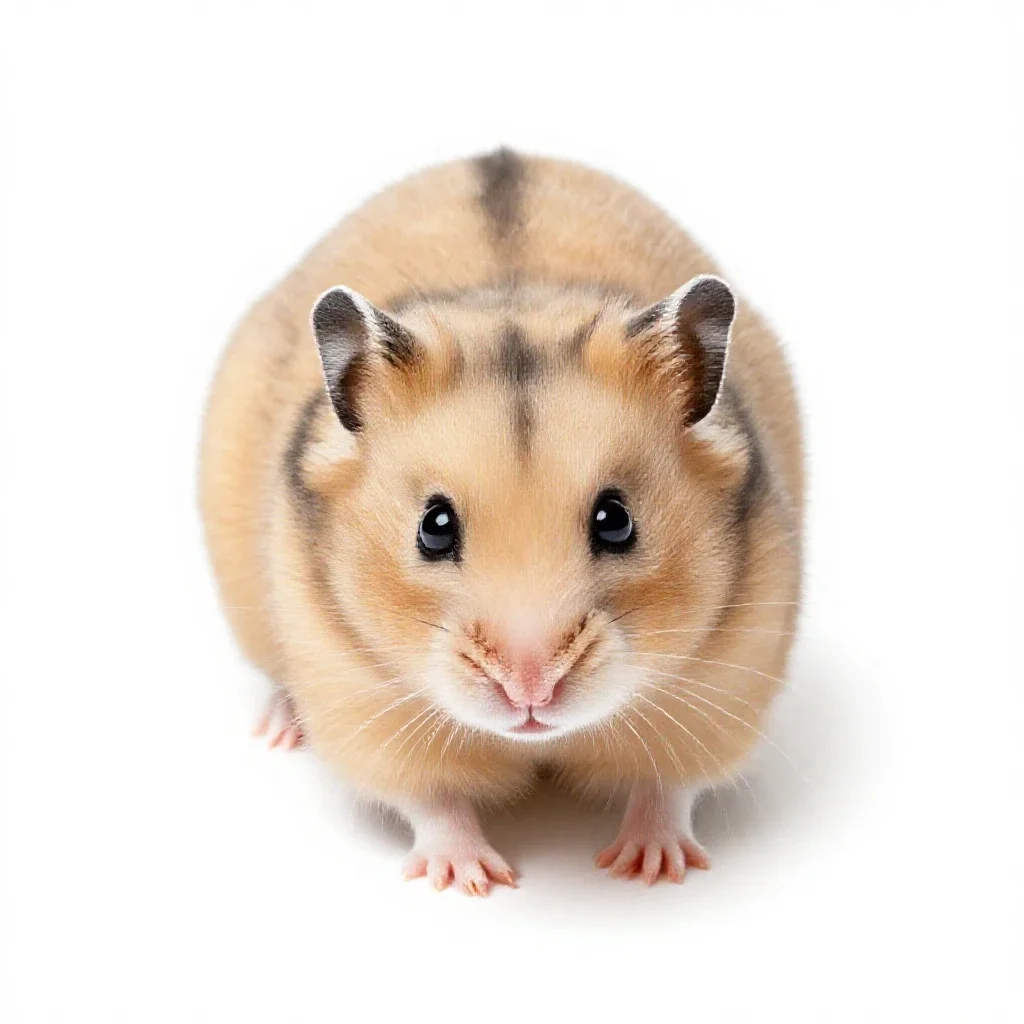 Golden hamster isolated on a white background