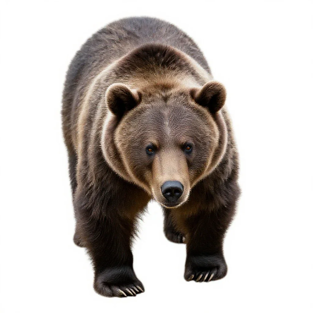 Grizzly isolated on a white background