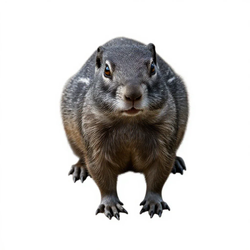 Ground squirrel isolated on a white background