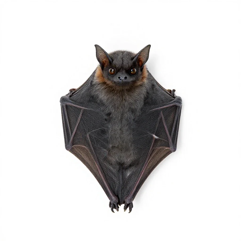 Guano bat isolated on a white background