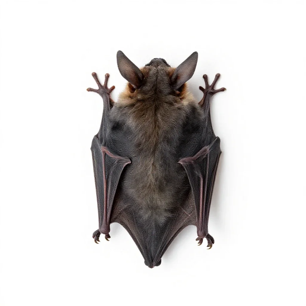Hairy-legged vampire bat isolated on a white background
