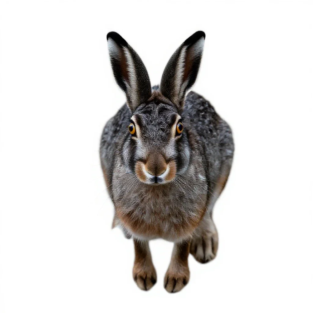 Hare isolated on a white background