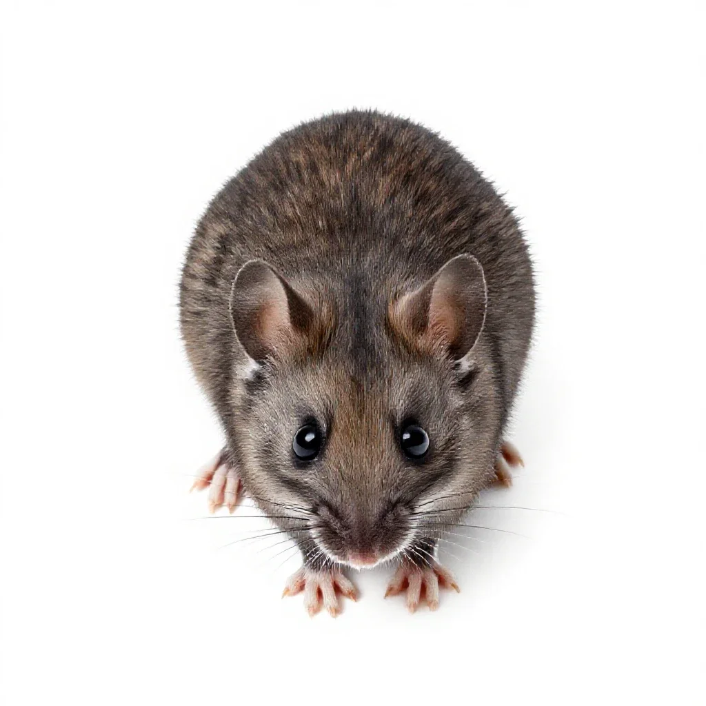 Hazel mouse isolated on a white background
