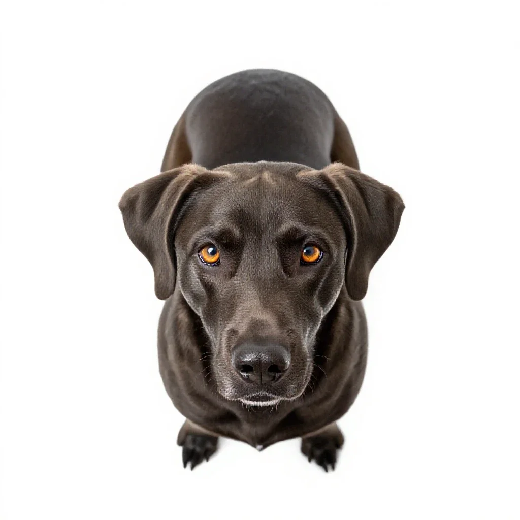 Hearing dog isolated on a white background