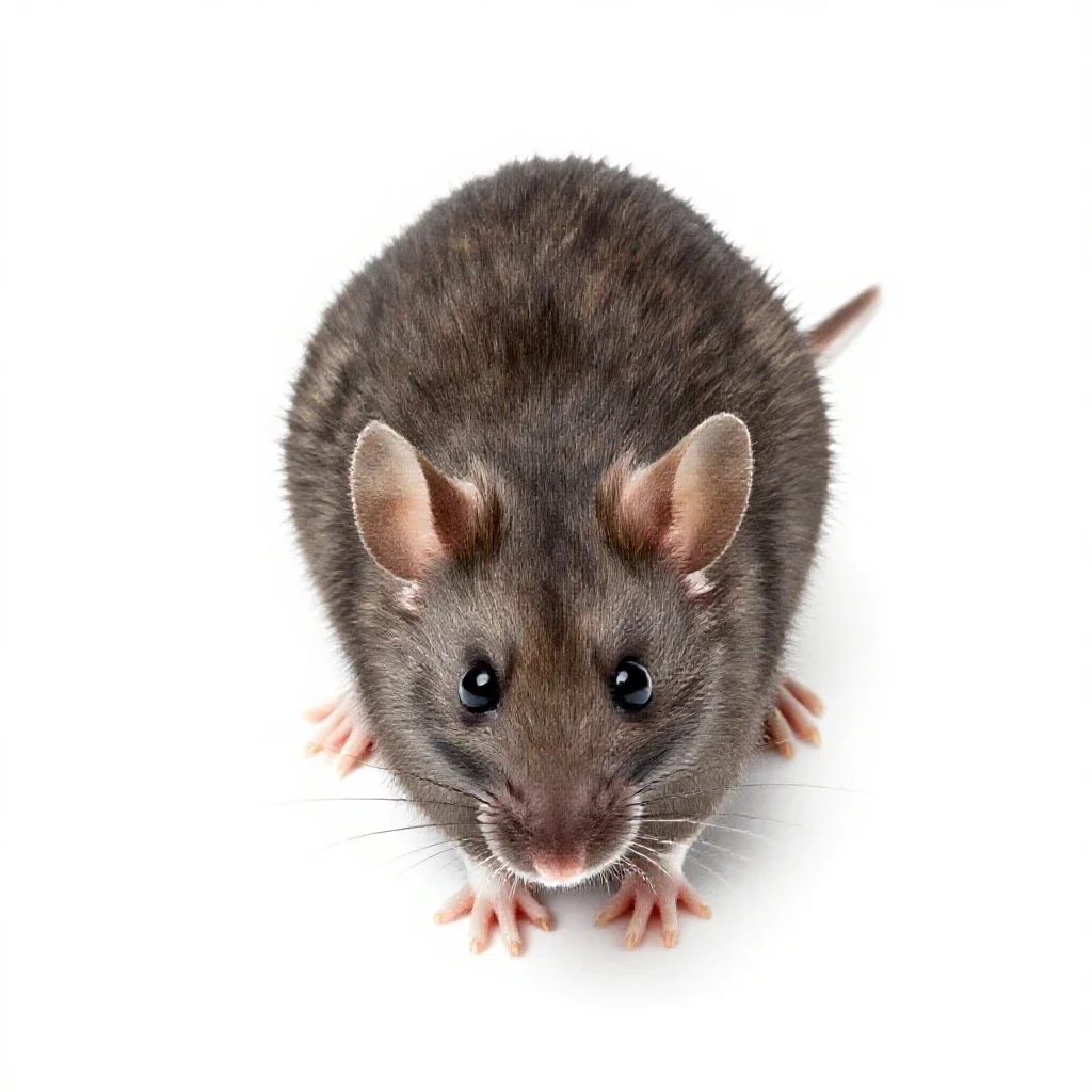 House mouse isolated on a white background