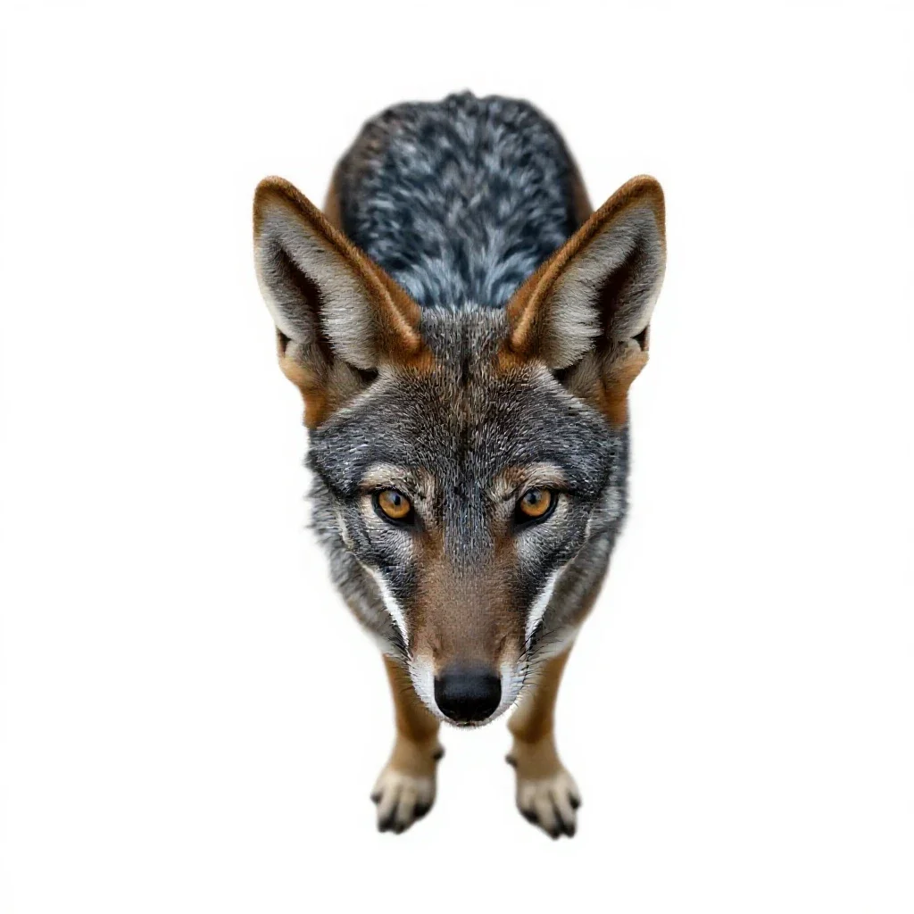 Jackal isolated on a white background