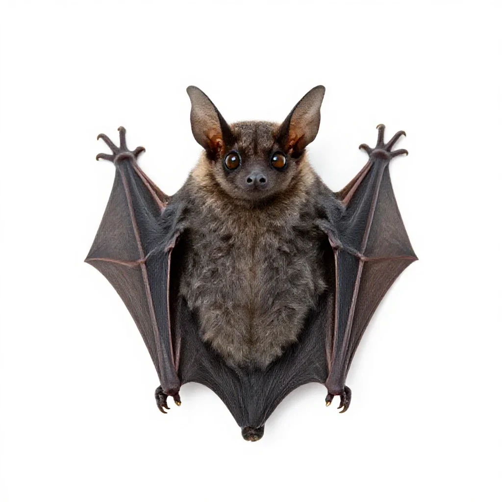 Jackass bat isolated on a white background