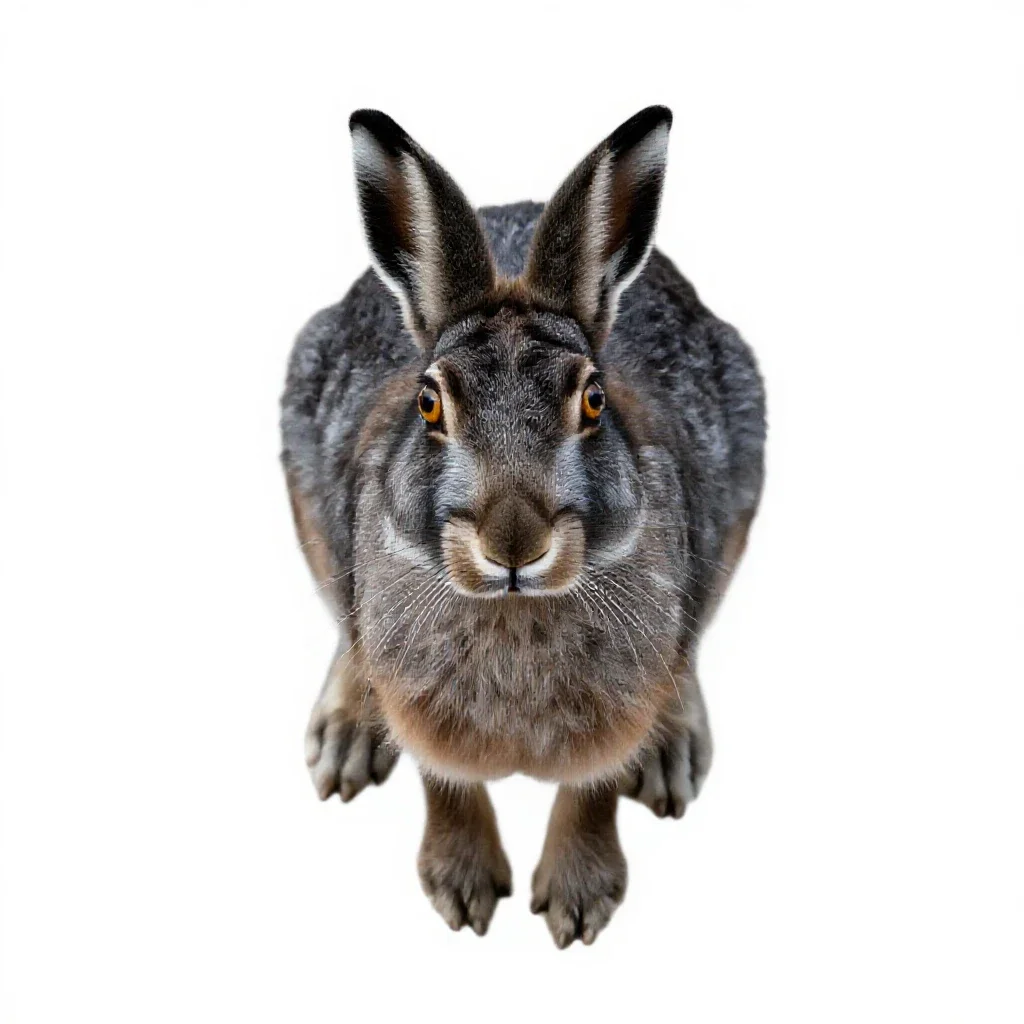 Jackrabbit isolated on a white background