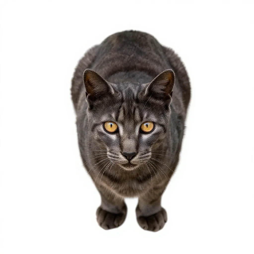 Jungle cat isolated on a white background