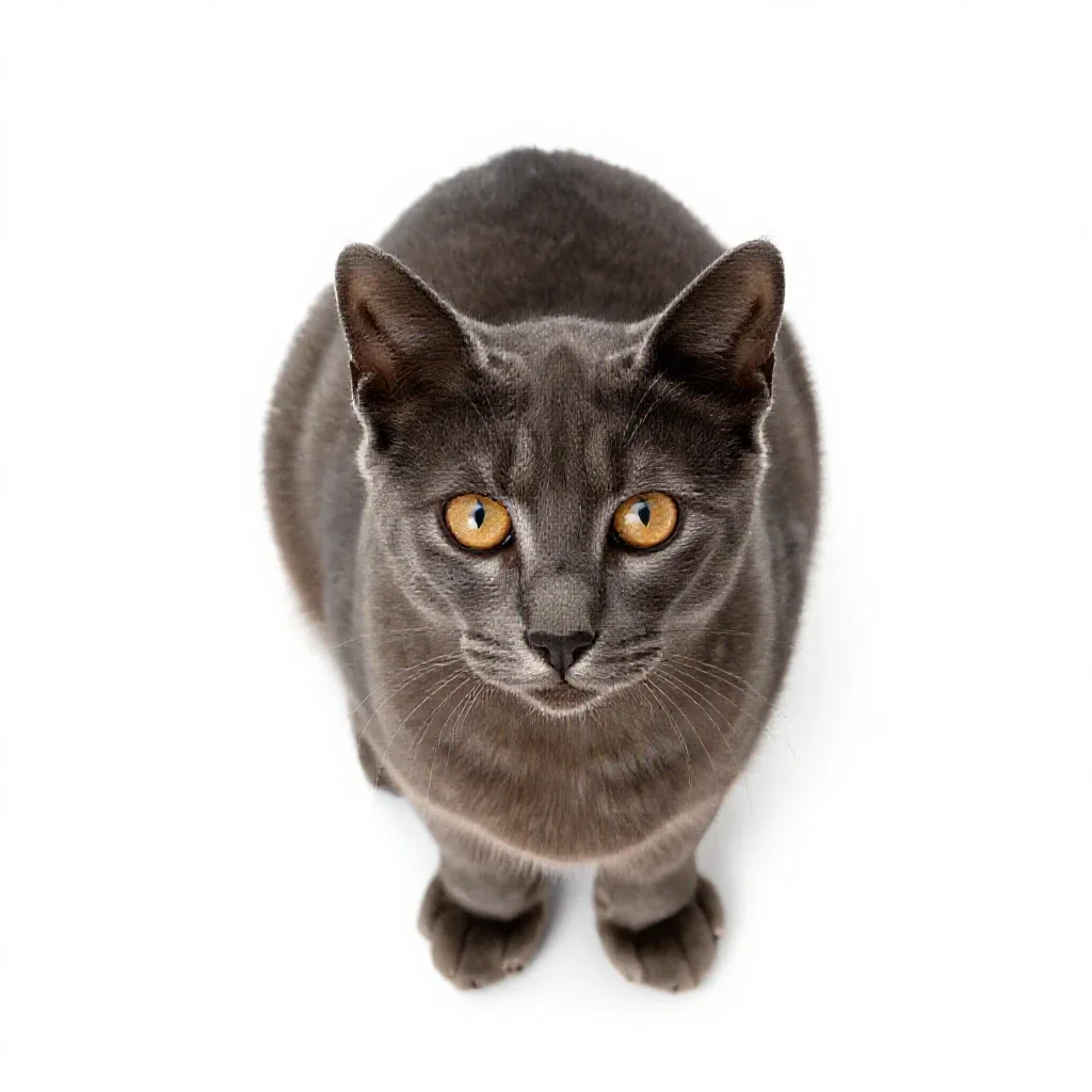 Kaffir cat isolated on a white background