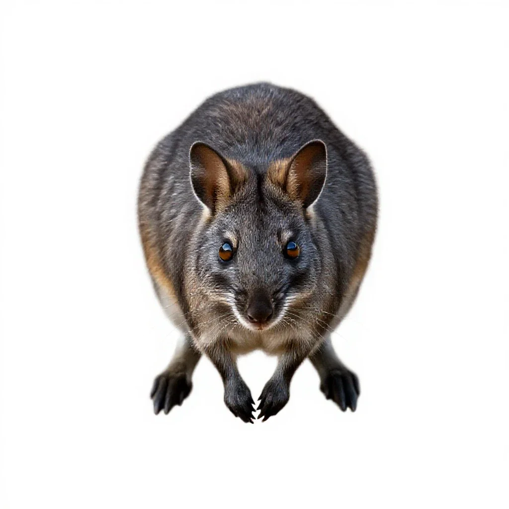 Kangaroo mouse isolated on a white background