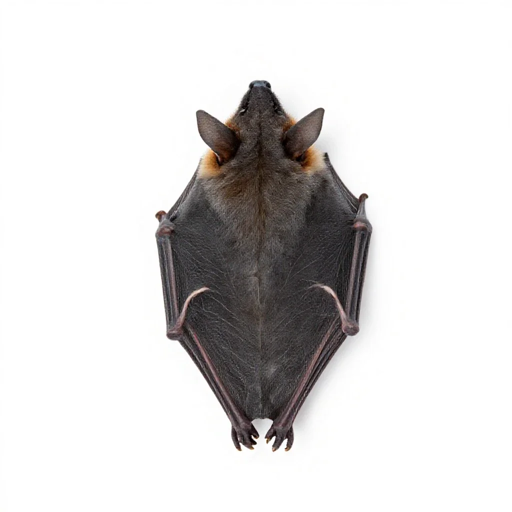 Leafnose bat isolated on a white background