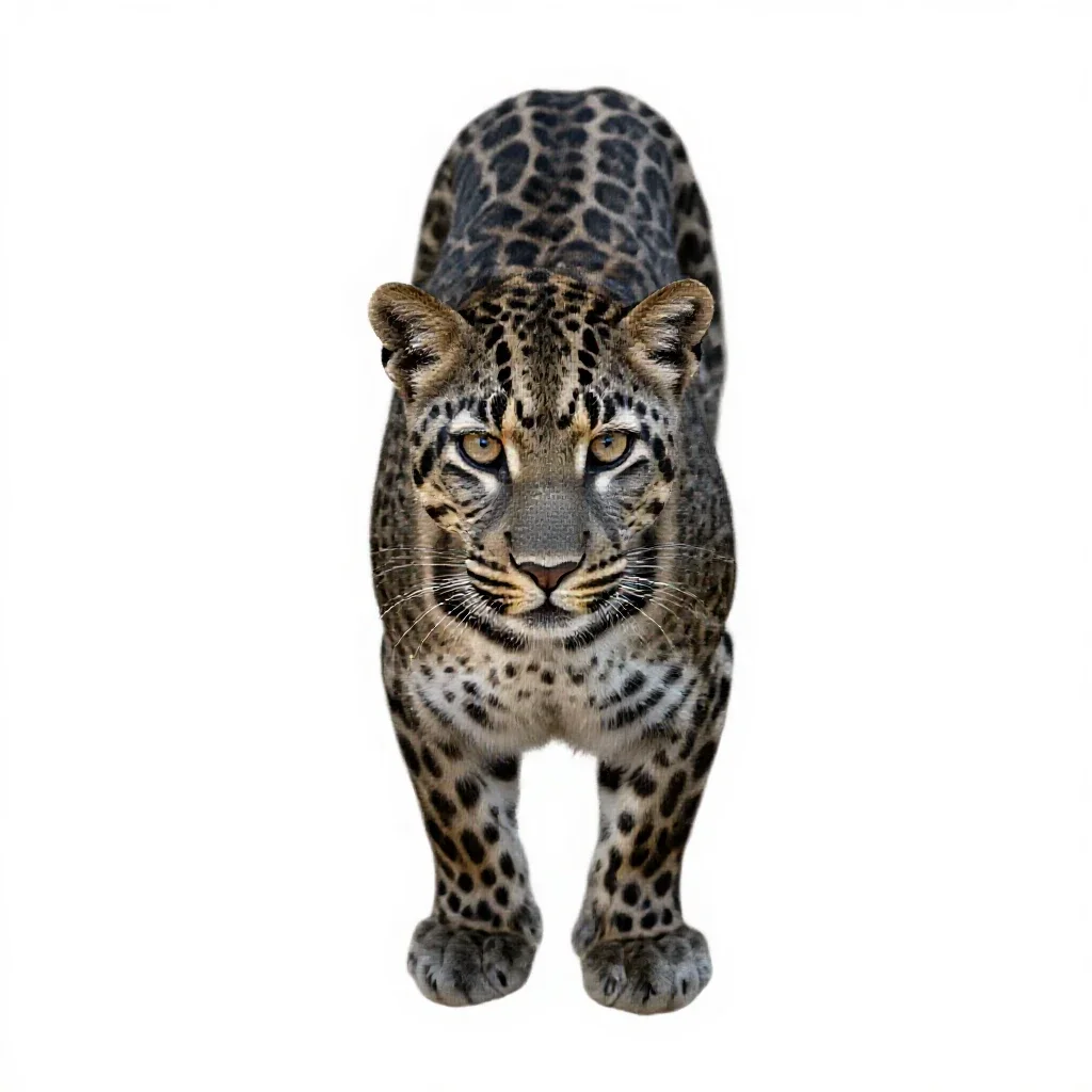 Leopard cat isolated on a white background