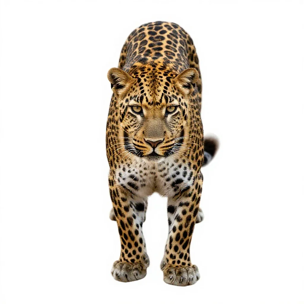 Leopard isolated on a white background