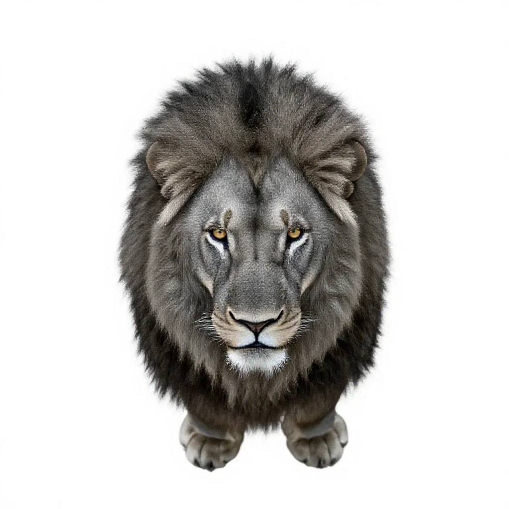 Lion isolated on a white background