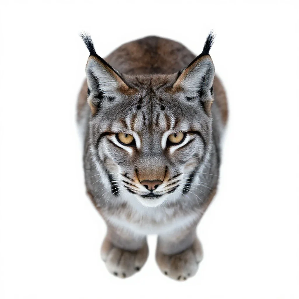 Lynx isolated on a white background