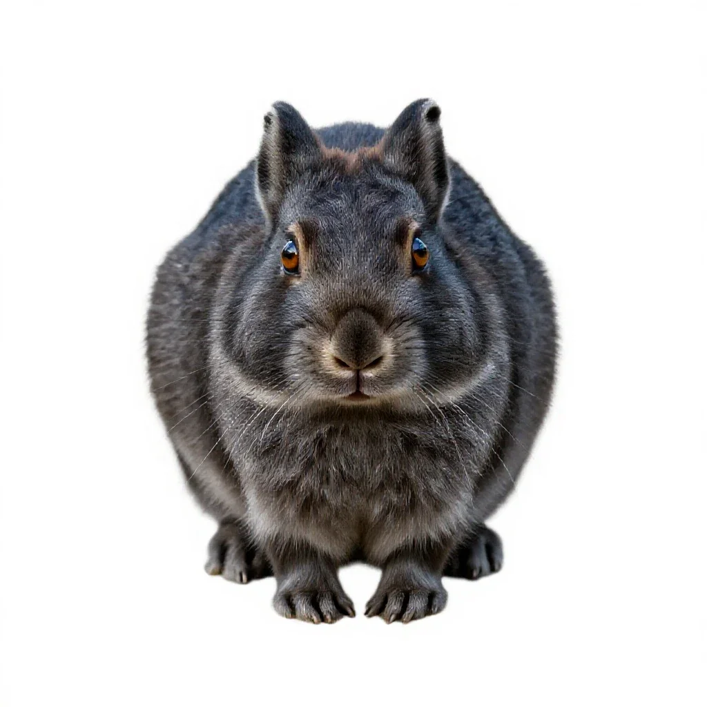 Marsh hare isolated on a white background