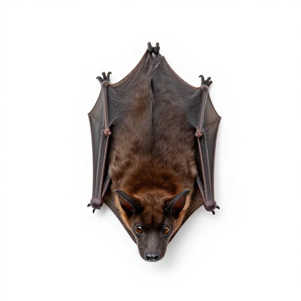 Mastiff bat isolated on a white background