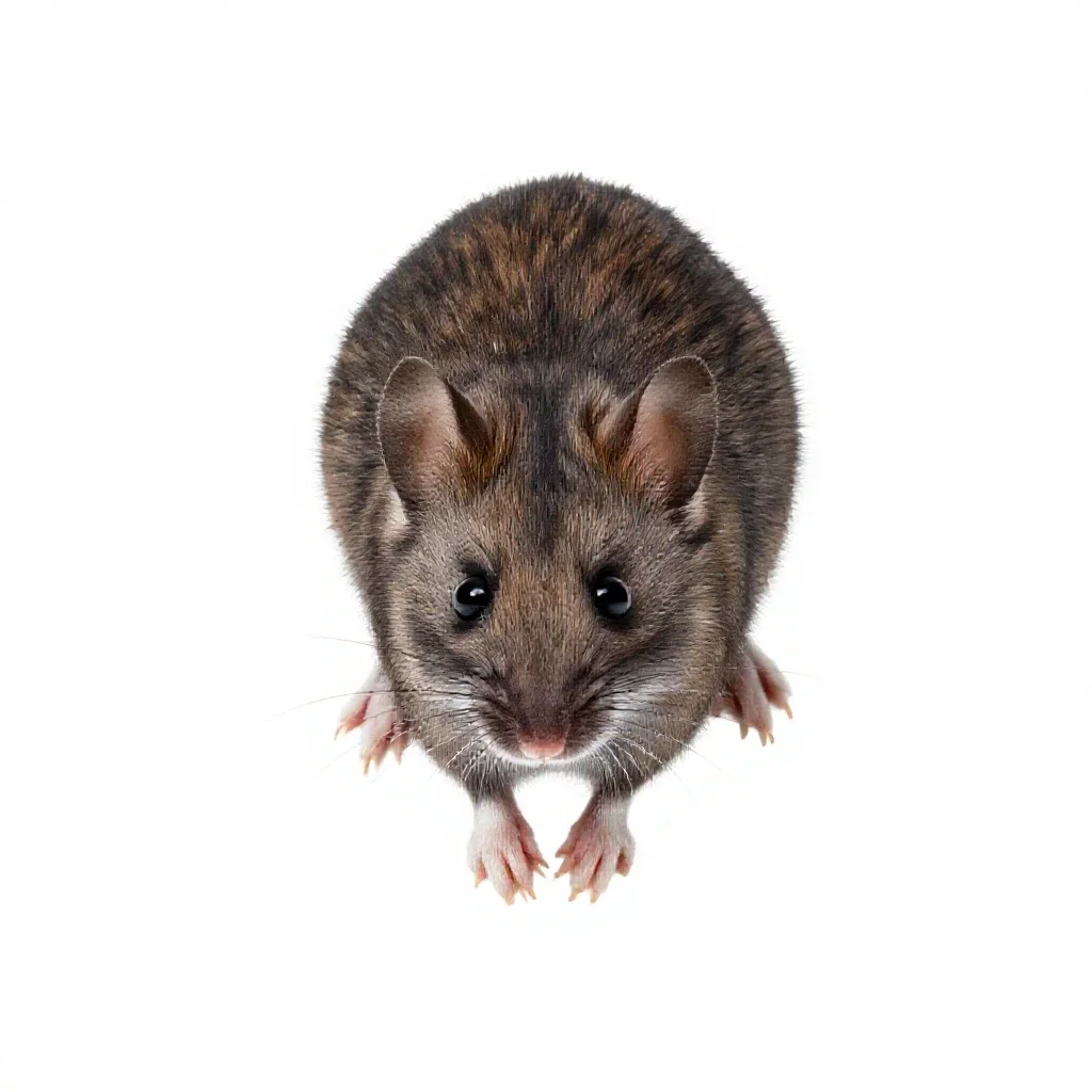 Meadow jumping mouse isolated on a white background