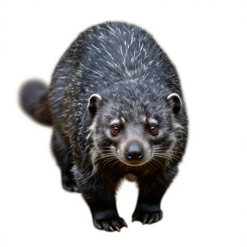 Mongoose isolated on a white background
