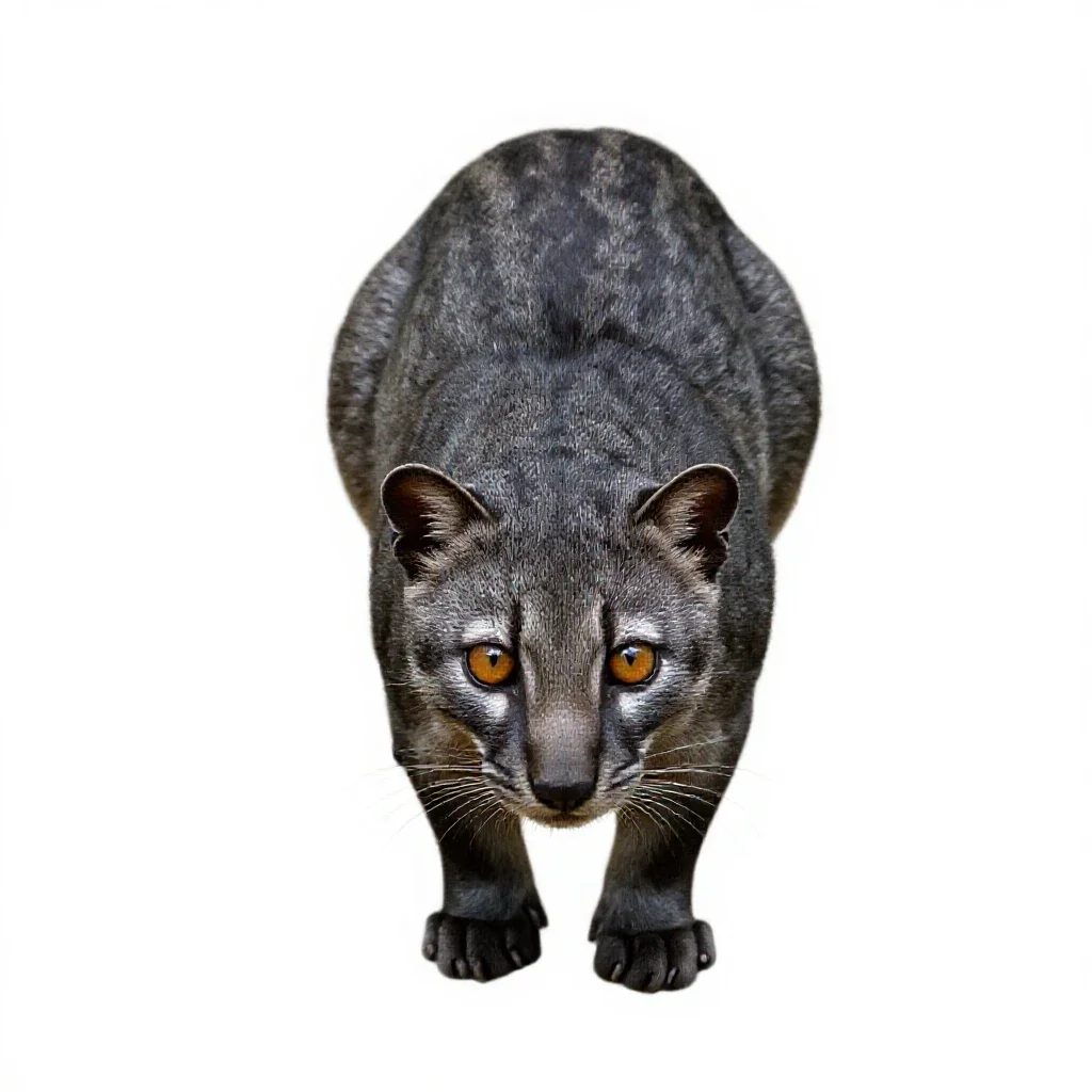Palm cat isolated on a white background