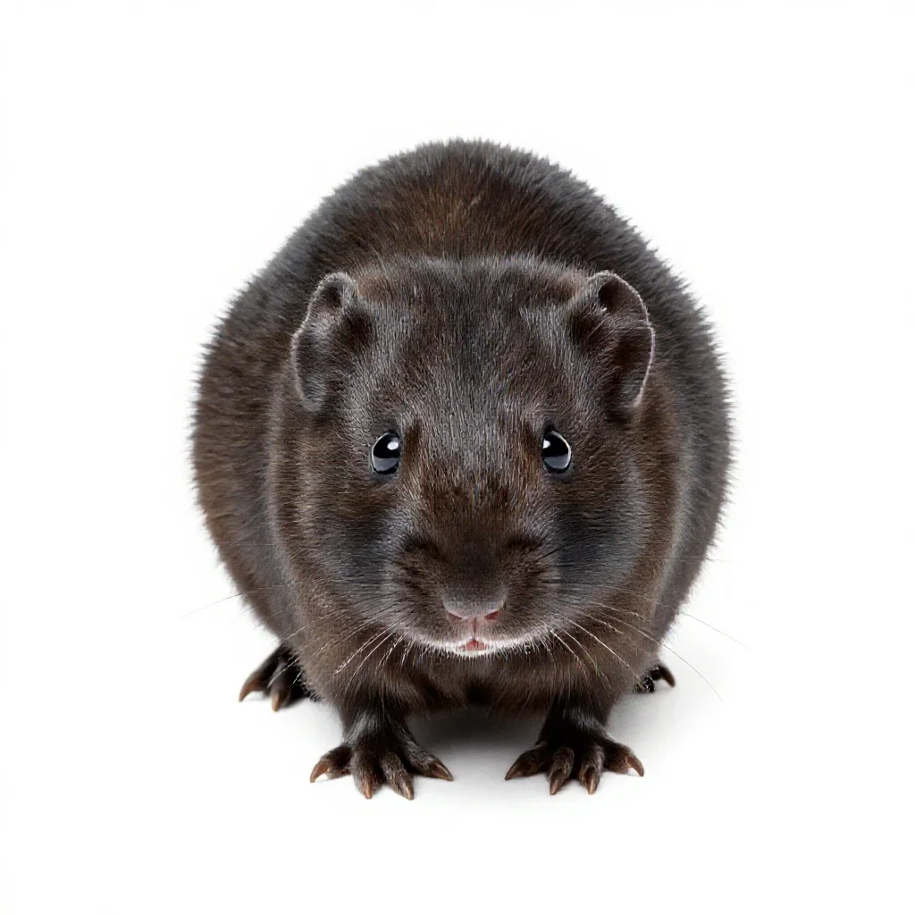Pine vole isolated on a white background