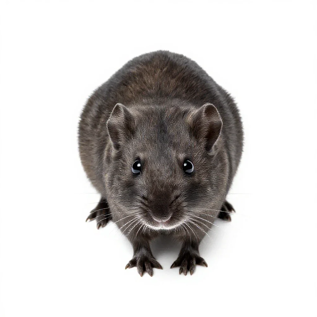 Plains pocket mouse isolated on a white background