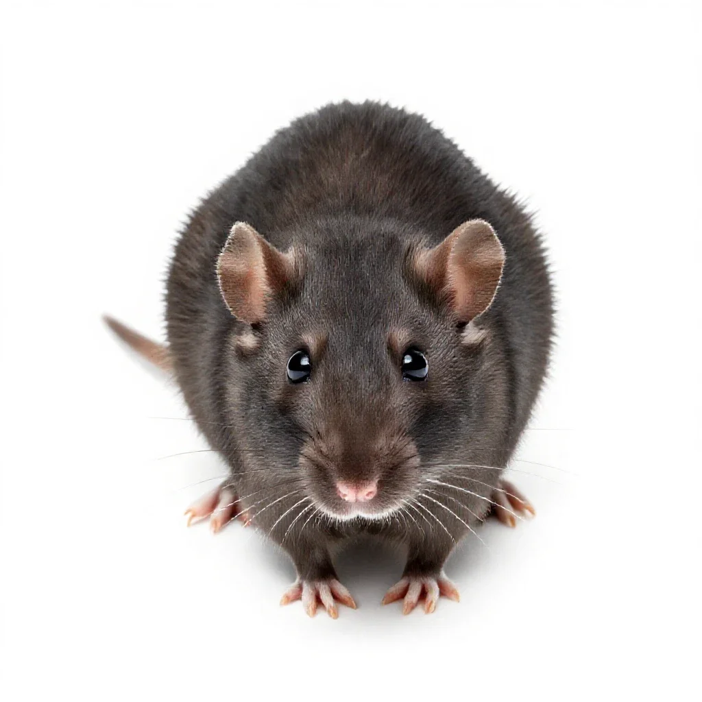 Pocket rat isolated on a white background