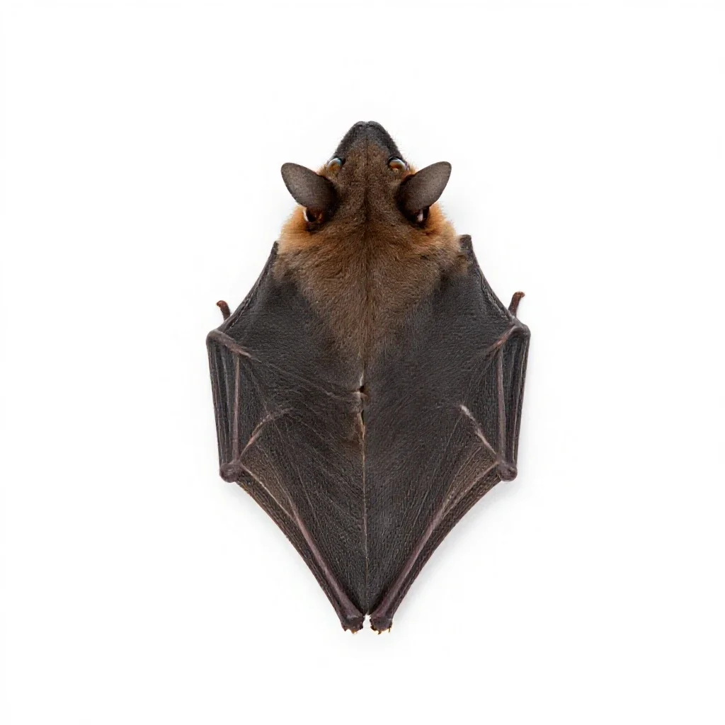 Pocketed bat isolated on a white background