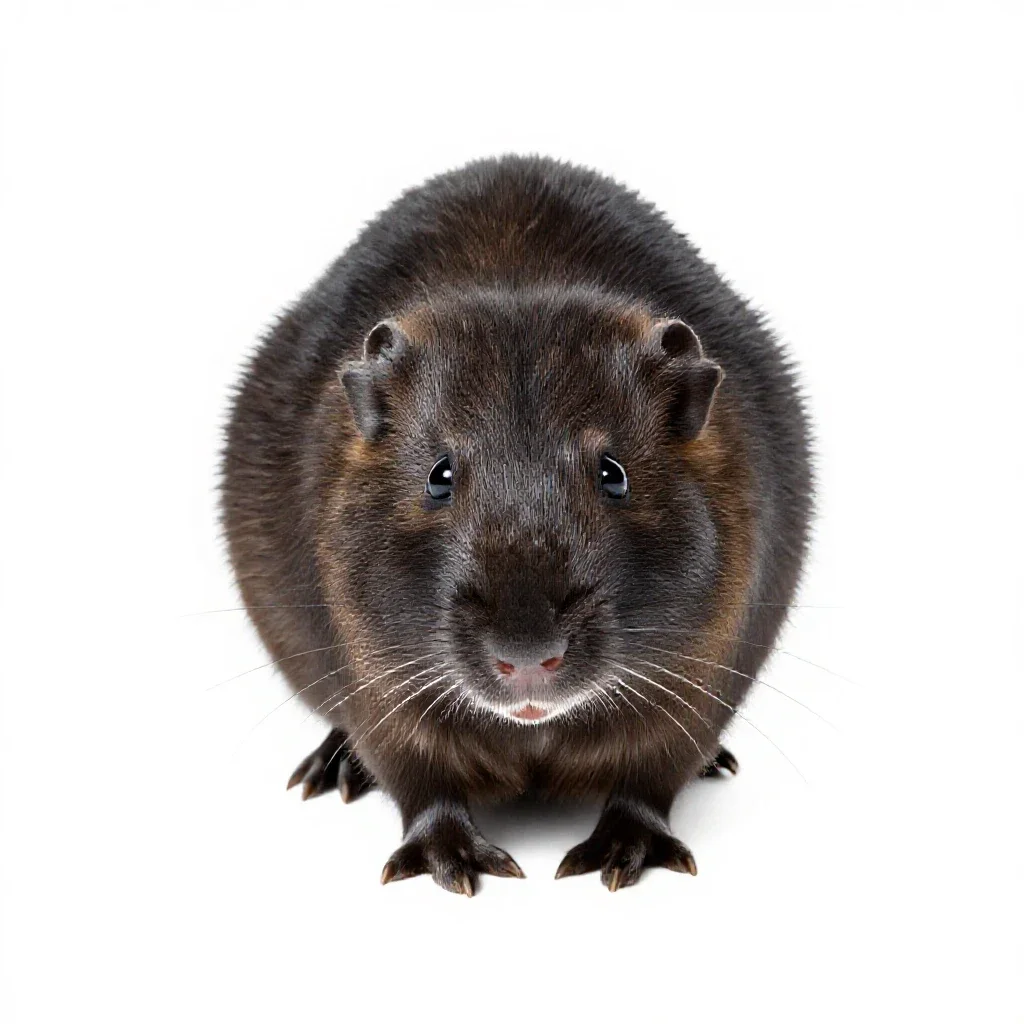 Prairie vole isolated on a white background