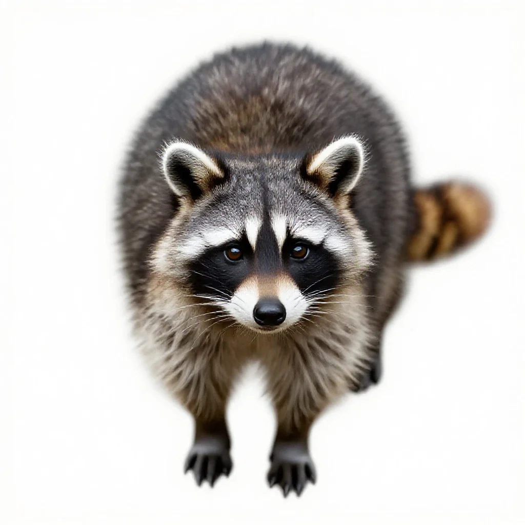 Raccoon dog isolated on a white background