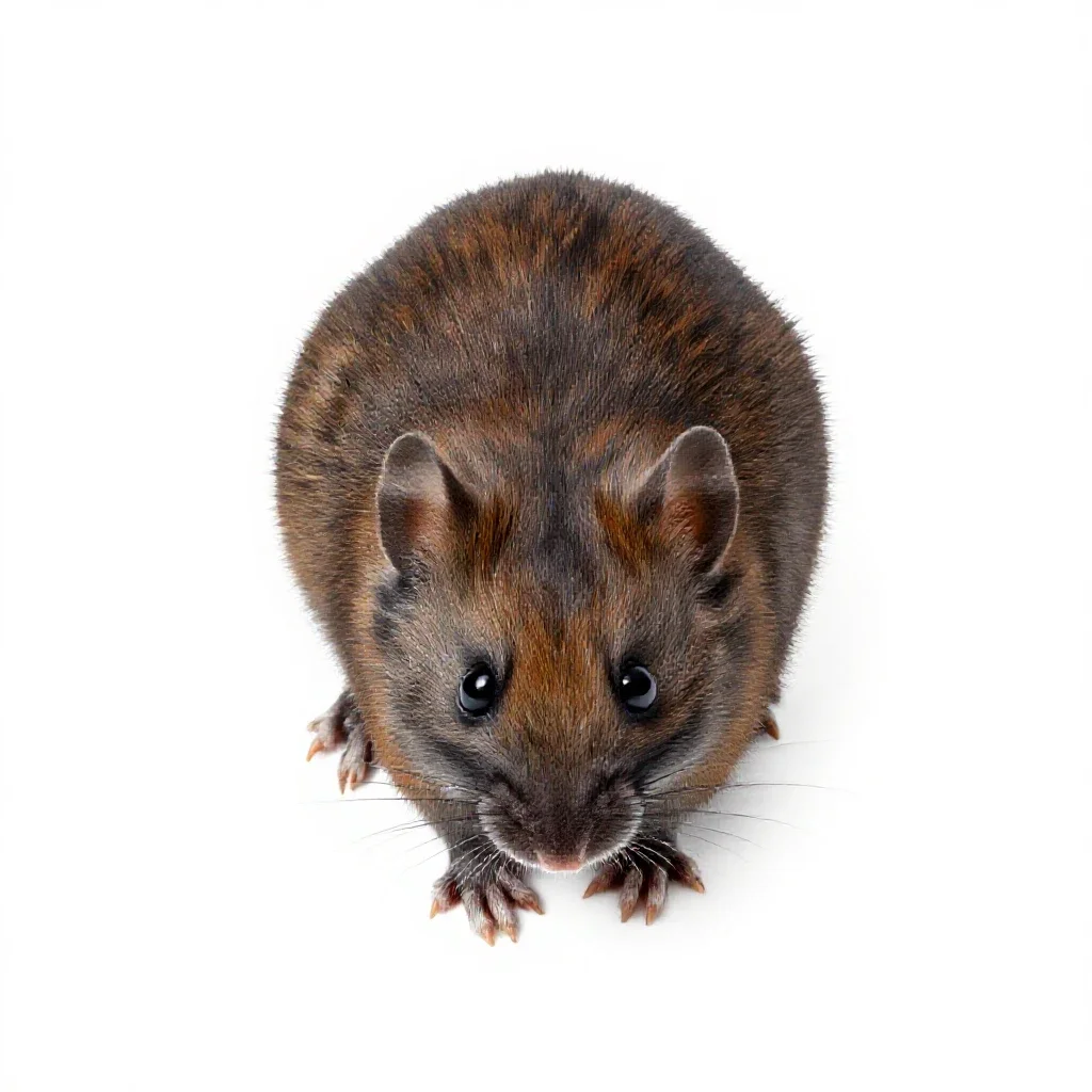 Red-backed mouse isolated on a white background