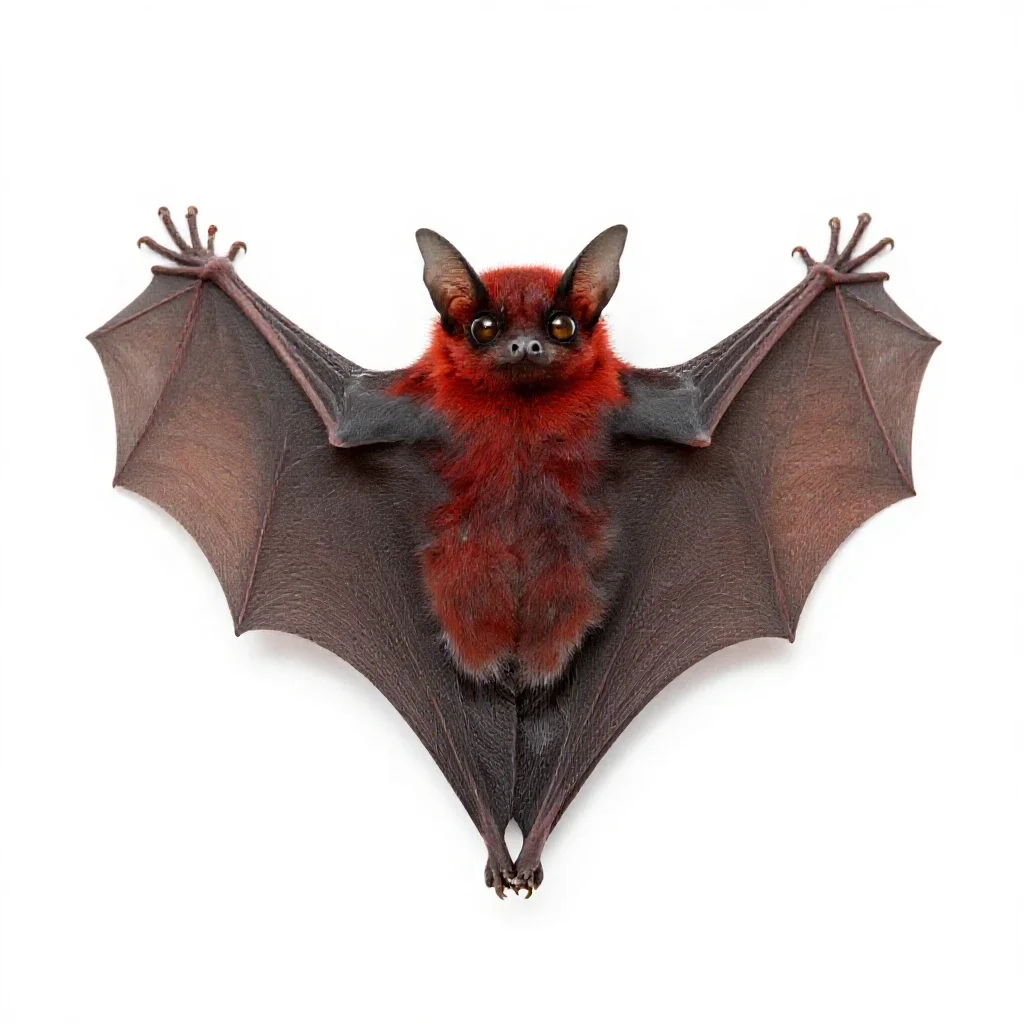 Red bat isolated on a white background