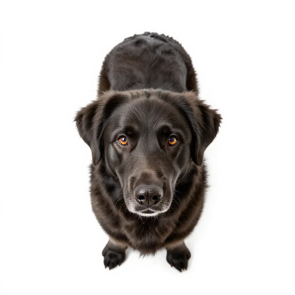 Retriever isolated on a white background