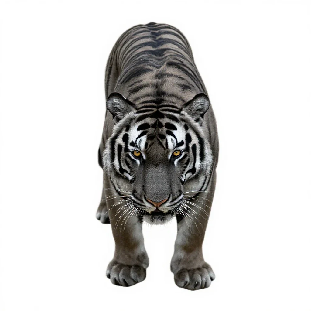 Saber-toothed tiger isolated on a white background