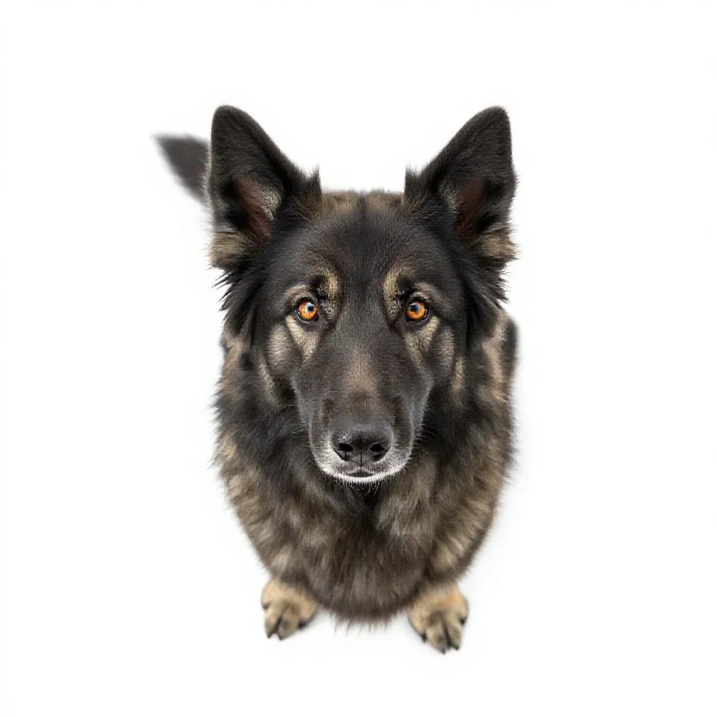 Shepherd dog isolated on a white background