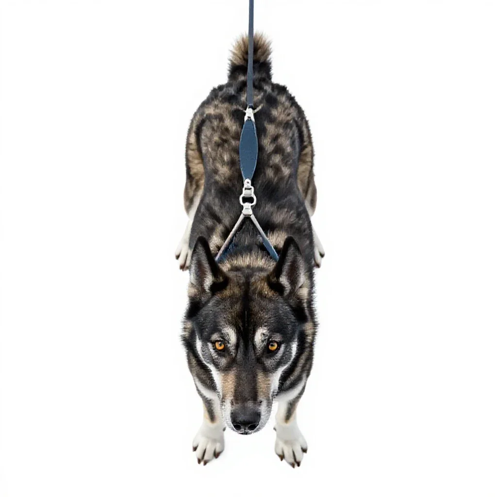 Sled dog isolated on a white background