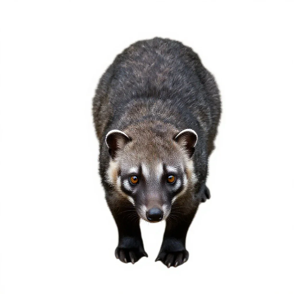 Small civet isolated on a white background