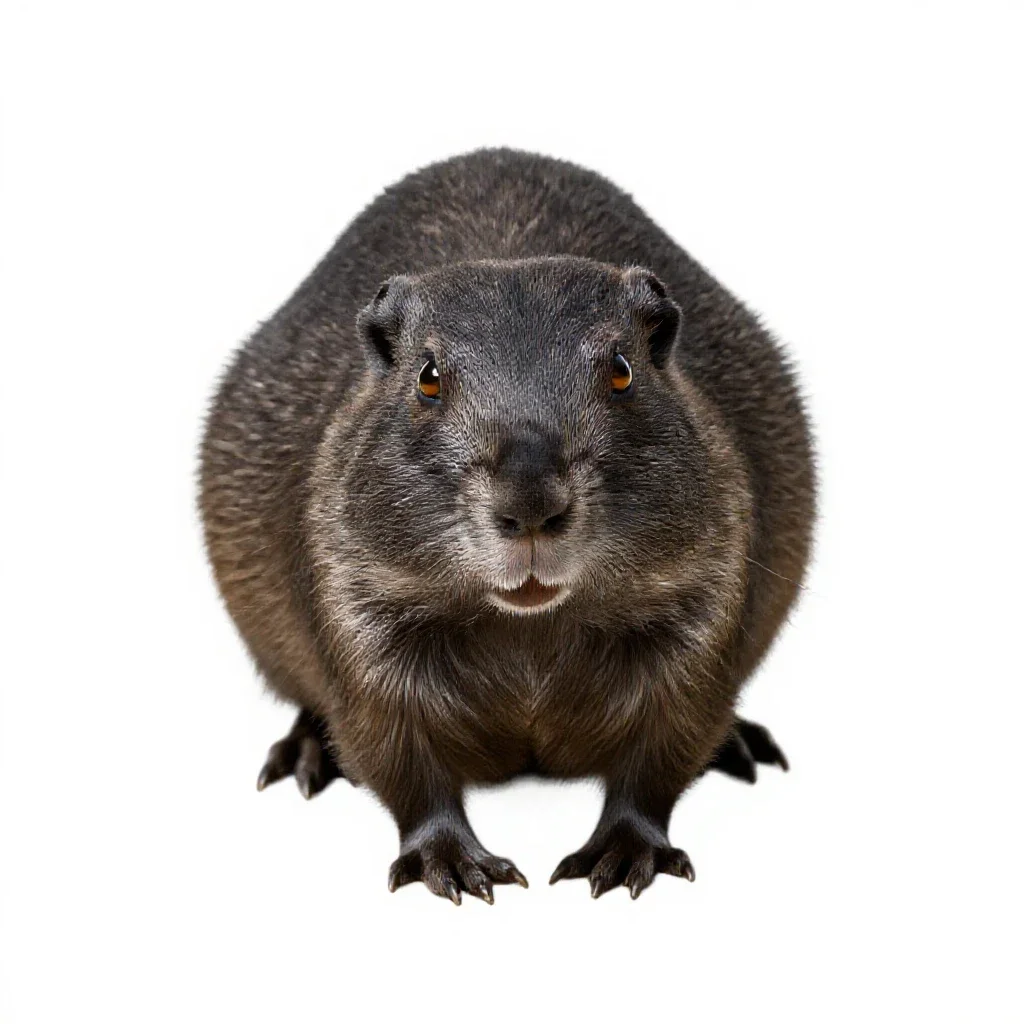 Southeastern pocket gopher isolated on a white background