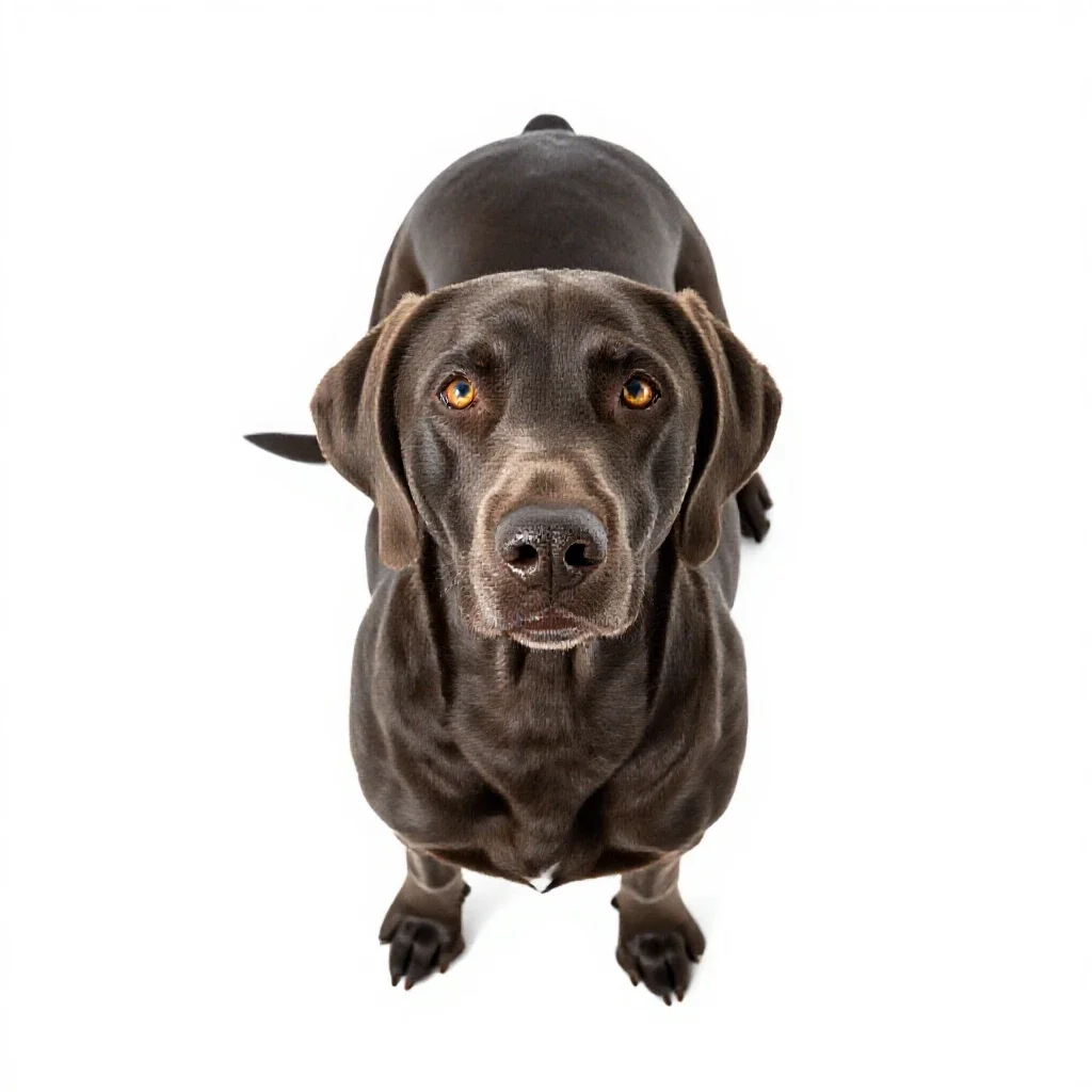 Sporting dog isolated on a white background