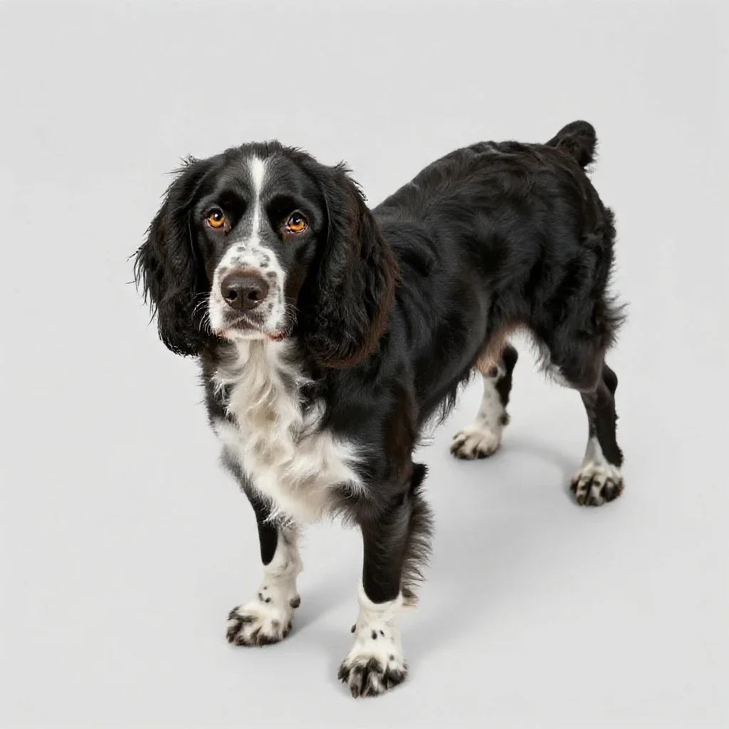 Springer spaniel isolated on a white background
