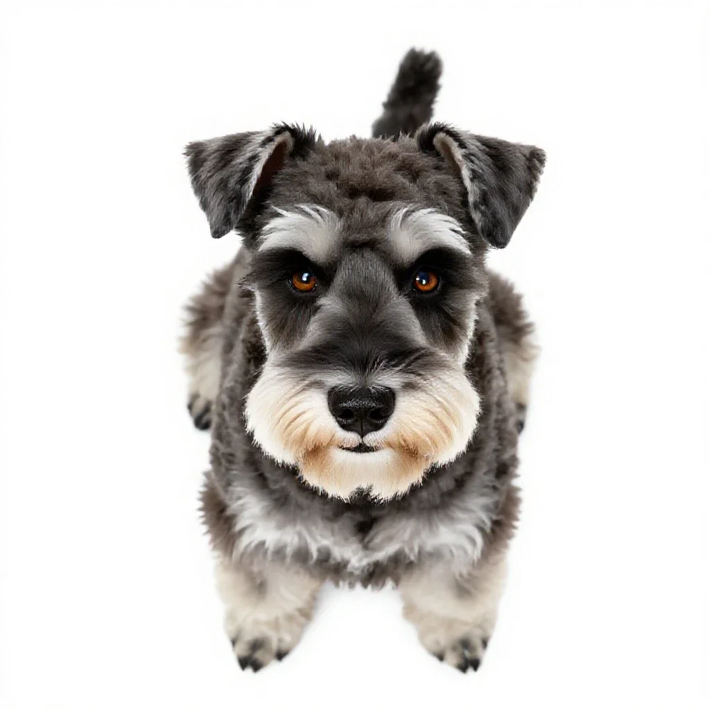Standard schnauzer isolated on a white background