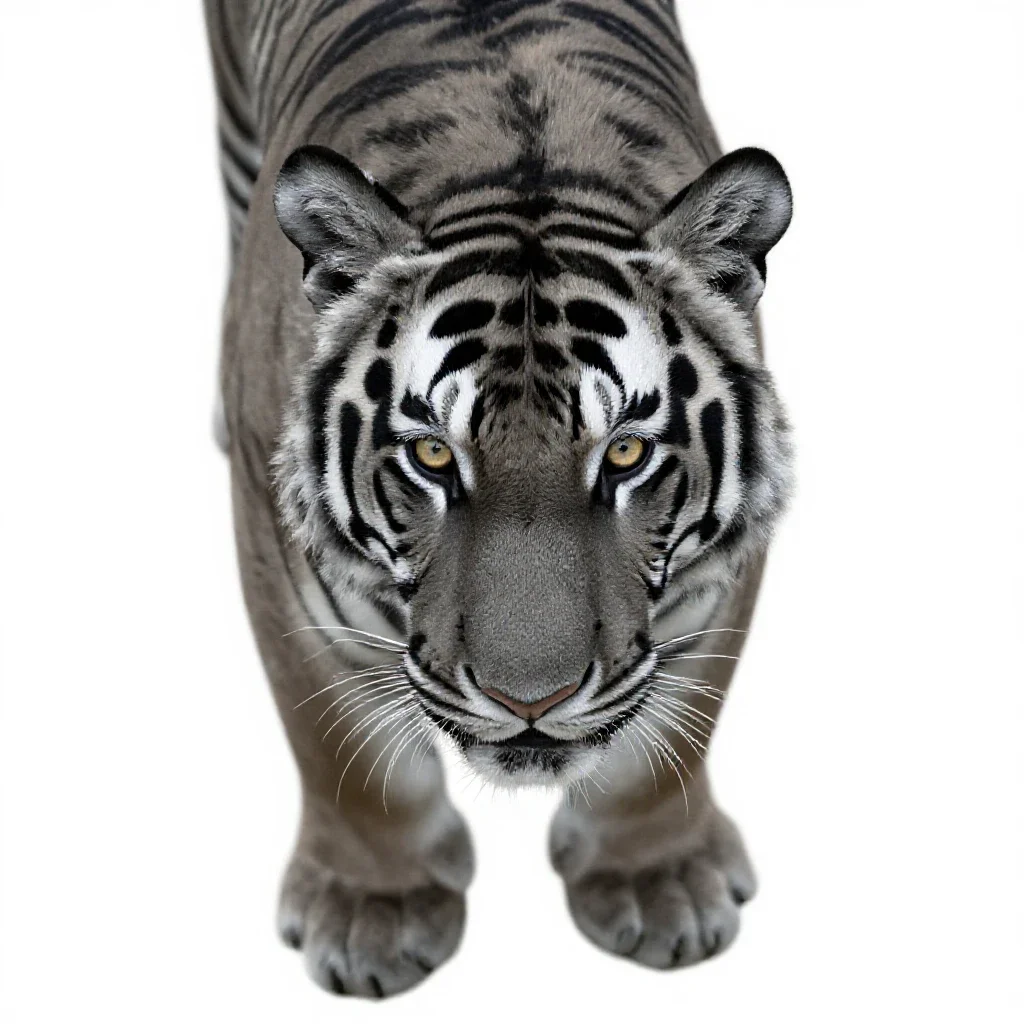Tigress isolated on a white background