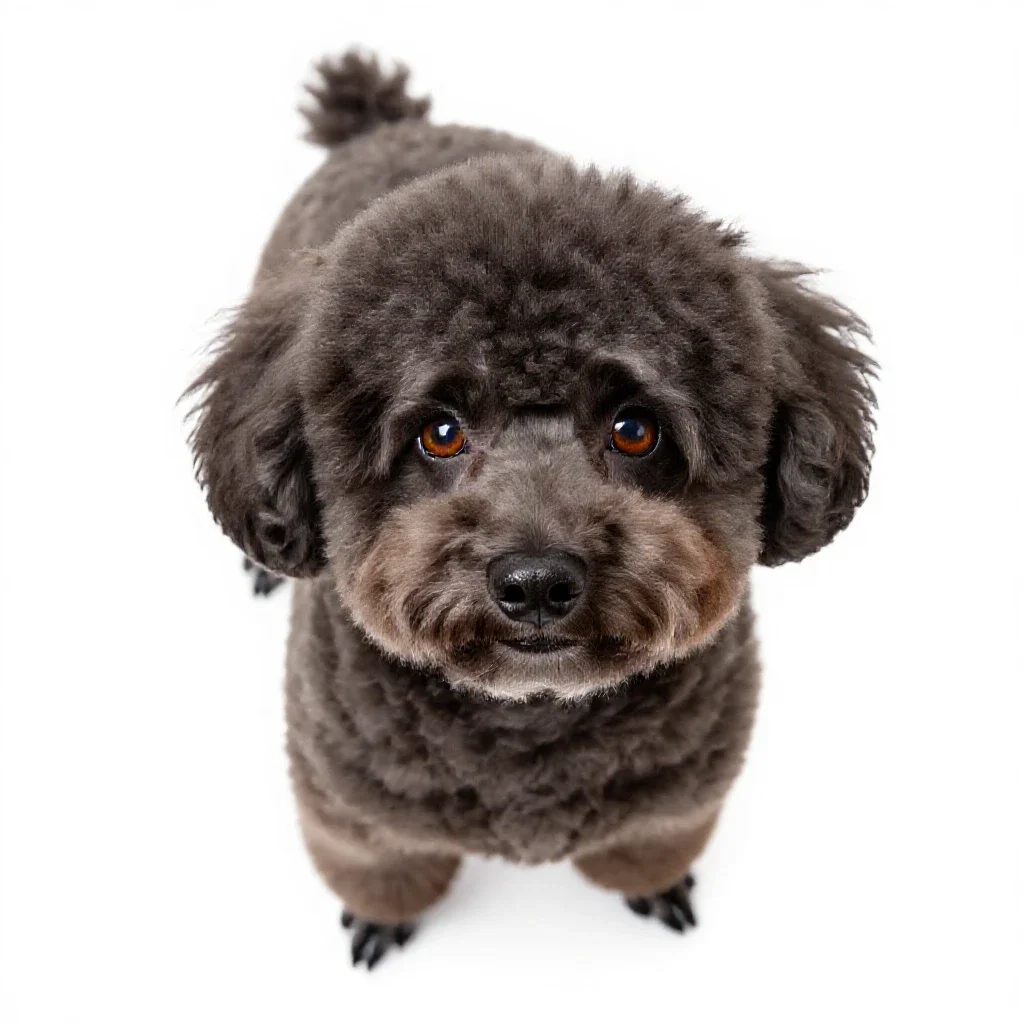 Toy poodle isolated on a white background
